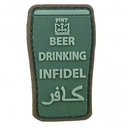PVC nášivka - Beer drinking infidel (OD)