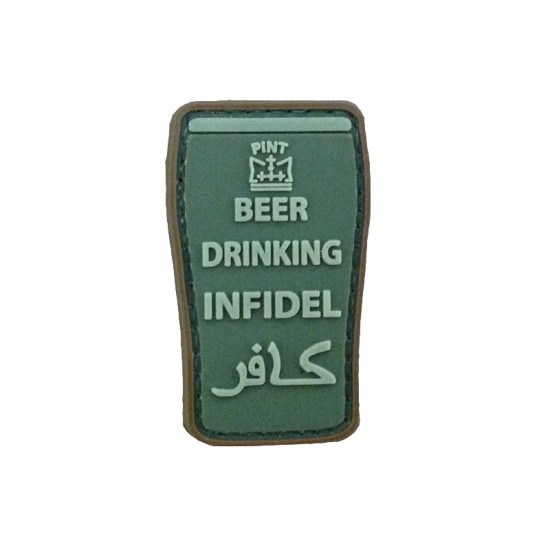 PVC nášivka - Beer drinking infidel (OD)