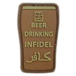 PVC nášivka - Beer drinking infidel (TAN)