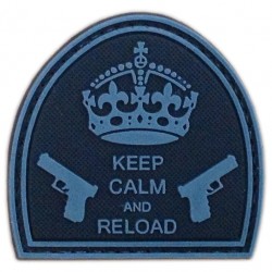 PVC nášivka - Keep calm and reload (BK)
