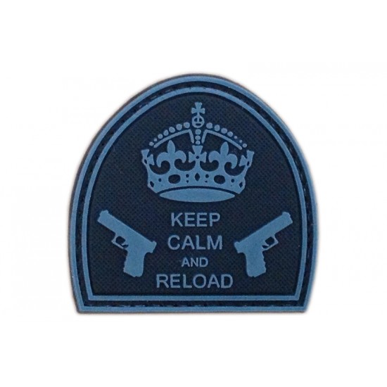 PVC nášivka - Keep calm and reload (BK) PVC nášivka - Keep calm and reload (BK)