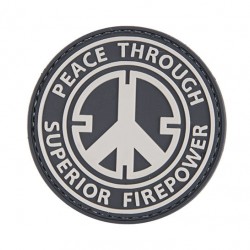 PVC nášivka - Peace Through Superior Firepower