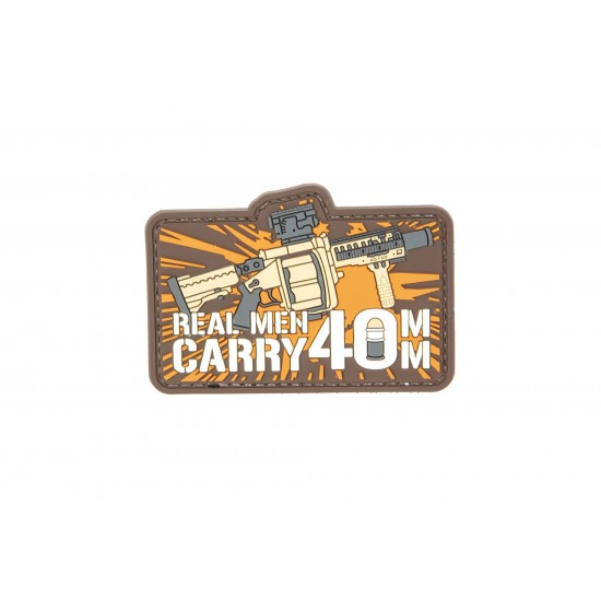 PVC Nášivka - Real Men Carry 40 mm PVC Nášivka - Real Men Carry 40 mm